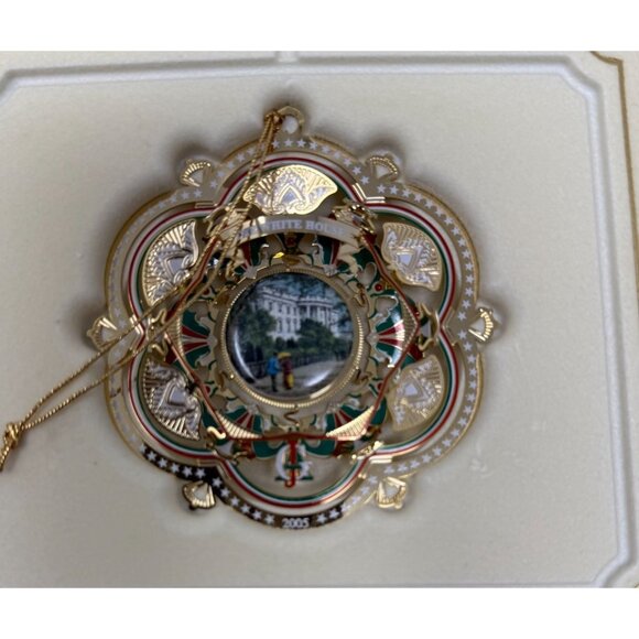 2005 White House Ornament James A. Garfield Christmas Gold-Plated Brass - Picture 2 of 6